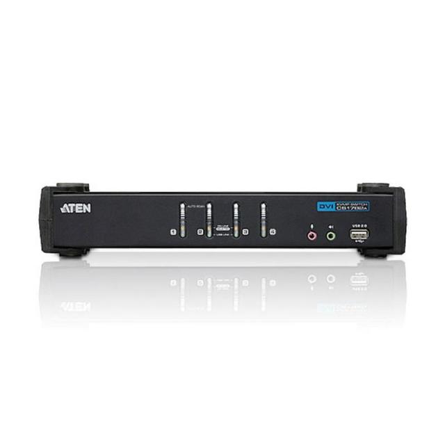 KVMP превключвател, ATEN CS1764A-AT, 4-портов, USB, DVI, Audio