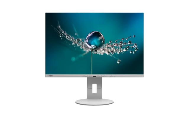 Монитор Fujitsu DISPLAY B2410 WE, 24" UWide, LED, BL, IPS, 5ms, 1000:1, 300cd/m2, 1920x1200 16:10, DP, HDMI, DVI-D, D-SUB, 4xUSB, 6-in-1 St, Sp.2x2W, Height adj.150mm, Rot. 90°,Tilt, Swivel angle 345°, Marble grey+Fujitsu Wireless KB Mouse Set LX410 