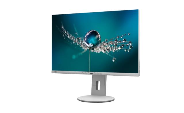Монитор Fujitsu DISPLAY B2410 WE, 24" UWide, LED, BL, IPS, 5ms, 1000:1, 300cd/m2, 1920x1200 16:10, DP, HDMI, DVI-D, D-SUB, 4xUSB, 6-in-1 St, Sp.2x2W, Height adj.150mm, Rot. 90°,Tilt, Swivel angle 345°, Marble grey+Fujitsu Wireless KB Mouse Set LX410 