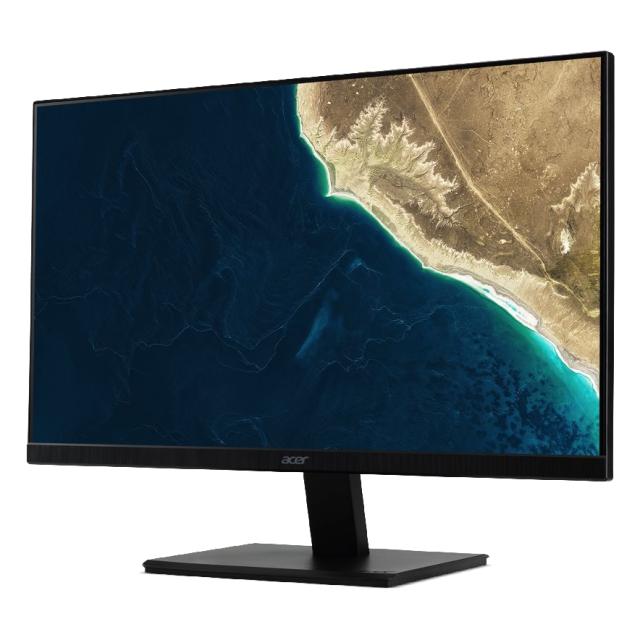 Монитор Acer V227Qbi (21.5'') IPS LED,  ZeroFrame,  Anti-Glare, 4ms, 100M:1, 250 cd/m2, 1920x1080 FullHD, 75Hz, VGA, HDMI, EURO/UK EMEA TCO Black Acer EcoDisplay