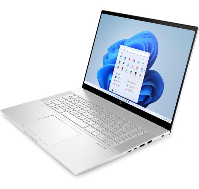 Лаптоп HP Envy 16-h0003nu Natural silver Core i7-12700H (up to 4.7GH/24MB/14C), 16" WQXGA IPS 400 nits, 16GB 4800Mhz 2DIMM, 512GB PCIe SSD, Nvidia GeForce RTX 3060 6GB, WiFi AX211 6E + BT5.2, Backlit Kbd, 6C Batt, Win 11 Home