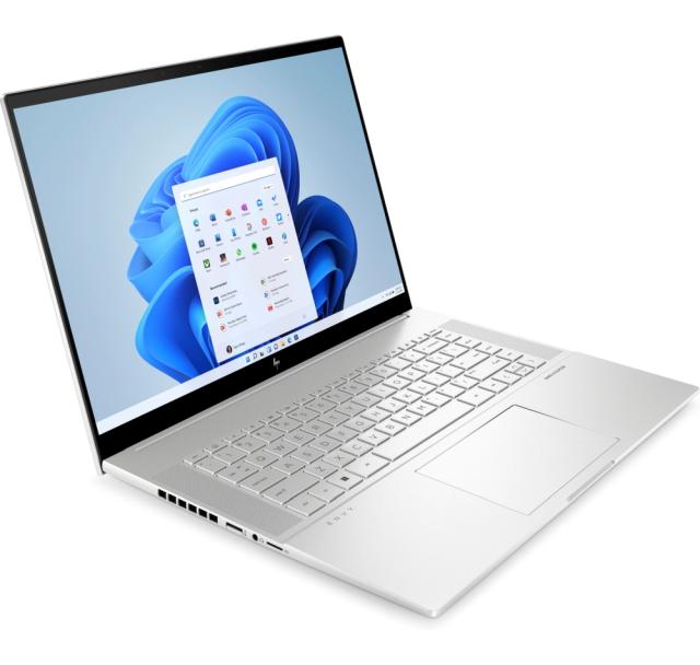 Лаптоп HP Envy 16-h0003nu Natural silver Core i7-12700H (up to 4.7GH/24MB/14C), 16" WQXGA IPS 400 nits, 16GB 4800Mhz 2DIMM, 512GB PCIe SSD, Nvidia GeForce RTX 3060 6GB, WiFi AX211 6E + BT5.2, Backlit Kbd, 6C Batt, Win 11 Home
