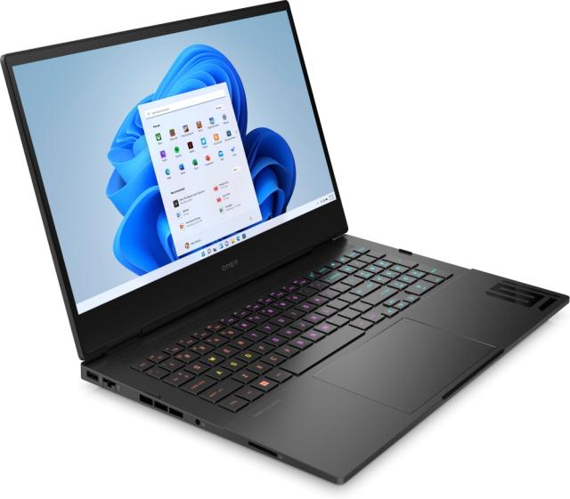 Лаптоп HP Omen 16-k0003nn Shadow Black, Core i7-12700H(up to 4.7GH/24MB/14C), 16.1" QHD AG IPS 300nits 165Hz, 16GB 4800Mhz 2DIMM, 1TB PCIe SSD, NVIDIA GeForce RTX 3070Ti 8GB, WiFi AX411 6E+BT5.2, Backlit Kbd, 64C Batt Long Life, Win 11 Home