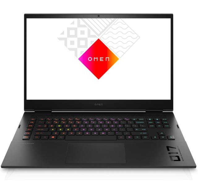 Лаптоп HP Omen 17-ck1013nu Shadow Black, Core i7-12700H(up to 4.7GH/24MB/14C), 17.3" FHD AG IPS 300nits 144Hz, 16GB 4800Mhz 2DIMM, 1TB PCIe SSD, NVIDIA GeForce RTX 3070Ti 8GB, WiFi AX211 6E+BT5.3, Backlit Kbd, 6C Batt Long Life, Free DOS