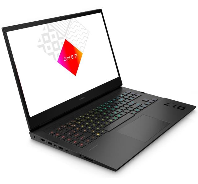 Лаптоп HP Omen 17-ck1013nu Shadow Black, Core i7-12700H(up to 4.7GH/24MB/14C), 17.3" FHD AG IPS 300nits 144Hz, 16GB 4800Mhz 2DIMM, 1TB PCIe SSD, NVIDIA GeForce RTX 3070Ti 8GB, WiFi AX211 6E+BT5.3, Backlit Kbd, 6C Batt Long Life, Free DOS