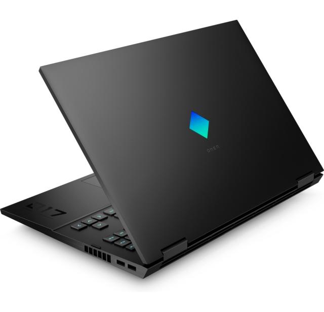 Лаптоп HP Omen 17-ck1013nu Shadow Black, Core i7-12700H(up to 4.7GH/24MB/14C), 17.3" FHD AG IPS 300nits 144Hz, 16GB 4800Mhz 2DIMM, 1TB PCIe SSD, NVIDIA GeForce RTX 3070Ti 8GB, WiFi AX211 6E+BT5.3, Backlit Kbd, 6C Batt Long Life, Free DOS