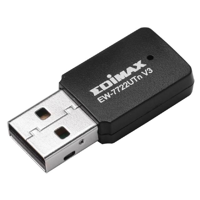 Безжичен Wireless адаптер EDIMAX EW-7722UTN V3, 2.4Ghz, 802.11n/g/b, USB 2.0