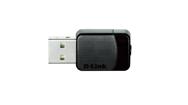 Безжичен Wireless адаптер D-Link, Dual band, AC600 MU-MIMO, 2.4GHz/5 GHz, USB 2.0, Черен