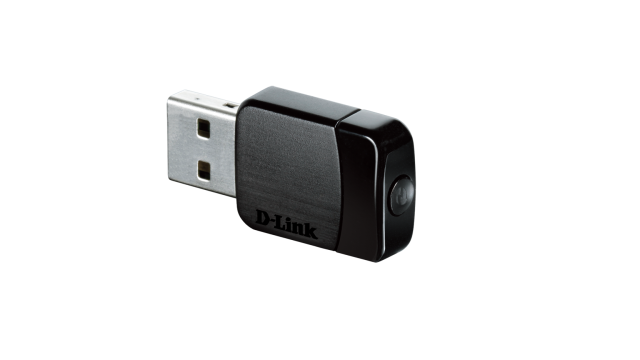 Безжичен Wireless адаптер D-Link, Dual band, AC600 MU-MIMO, 2.4GHz/5 GHz, USB 2.0, Черен