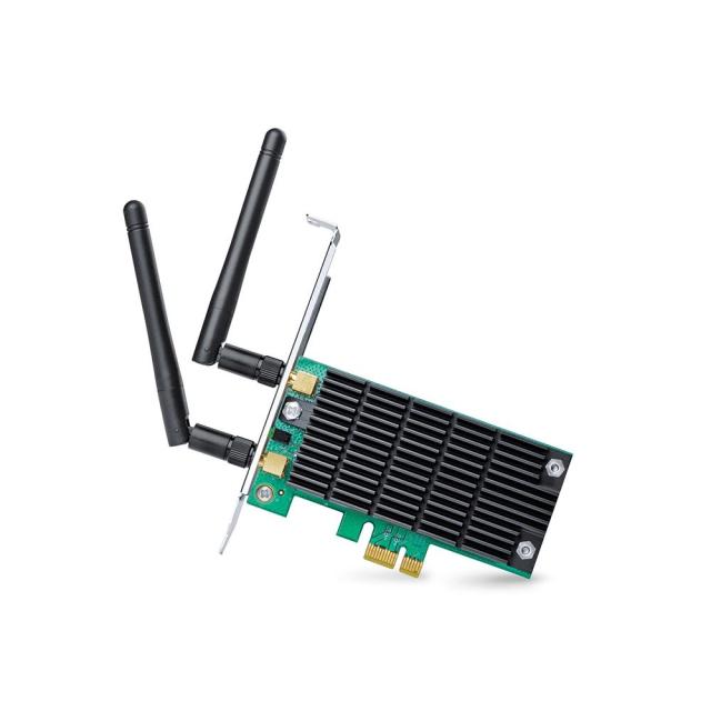 Безжичен PCI Express адаптер TP-LINK Archer T6E , AC 1300, Dual band, PCI-EX, 2 външни антени