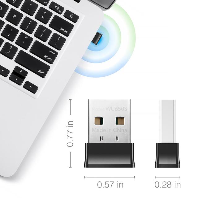 Безжичен Wireless Nano адаптер Cudy WU650S, 2.4/5 Ghz, USB 2.0