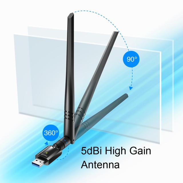 Безжичен Wireless адаптер Cudy WU1400, 2.4/5 Ghz, USB 3.0