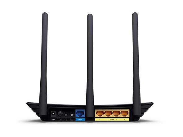 Rутер TP-LINK TL-WR940N, 2.4 GHz, Wireless N, 450Mbps, LAN 4 x 10/100,1x WAN 100, 3 x външни антени