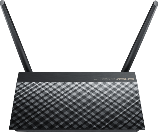 Рутер Asus RT-AC51U, 750Mbps, Dual-Band WiFi 5, 2.4GHz (300 Mbps), 5Ghz (433 Mbps), LAN 4 x 10/100, WAN 1 x 10/100, 3G/4G, 1 x USB 2.0, 2 x външни антени, 1 x вътрешна антена