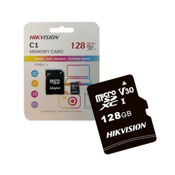 Памет HIkVision 128GB microSDXC, Class 10, UHS-I, TLC, up to 92MB/s read speed, 40MB/s write speed