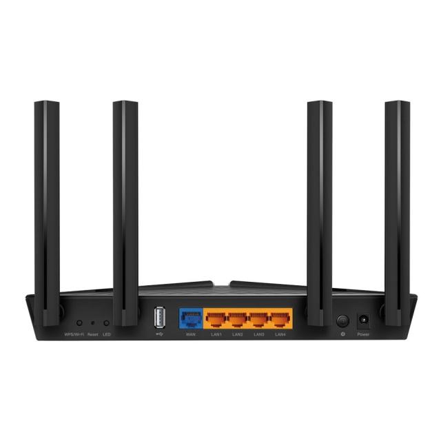 Рутер TP-Link Archer AX20 Dual-Band Wi-Fi 6, 1800Mbps, 2.4GHz (574 Mbps)/ 5GHz (1201 Mbps), Wireless AX, LAN 4 x 10/100/1000, WAN 1 x 10/100/1000, USB 2.0