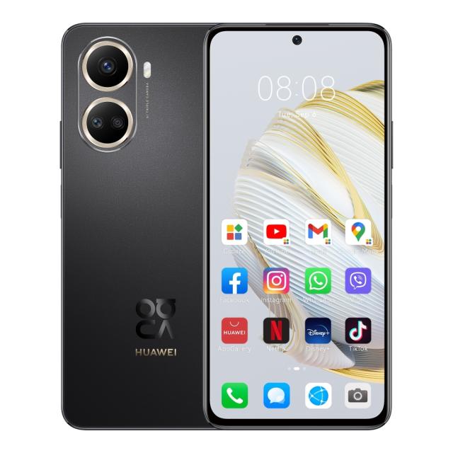 Мобилен телефон Huawei Nova 10 SE Black, BNE-LX1, 6.67", 2400x1080, Qualcomm Snapdragon 680 4G, 8GB, 128GB, Camera 108+8+2MP/ Front 16MP, 4500mAh, FPT, BT 5.0, USB Type-C 2.0, HMS, EMUI 12