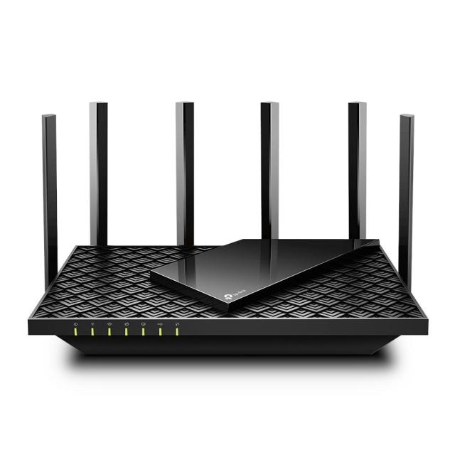 Рутер TP-Link Archer AX73, MU-MIMO, AX5400, Wi-Fi 6, 2.4 GHz (574 Mbps), 5GHz (4804Mbps), Wireless AX, LAN 4x 10/100/1000Mbps, WAN 1x 10/100/1000Mbps, USB 3.0, 6 x външни антени