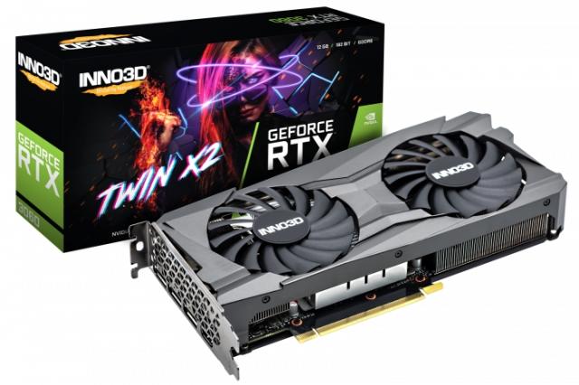 Видео карта Inno3D  Twin X2 LHR Nvidia GeForce RTX 3060, 8GB, PCI-E 4.0, GDDR6, 256-bit, DisplayPort, HDMI 