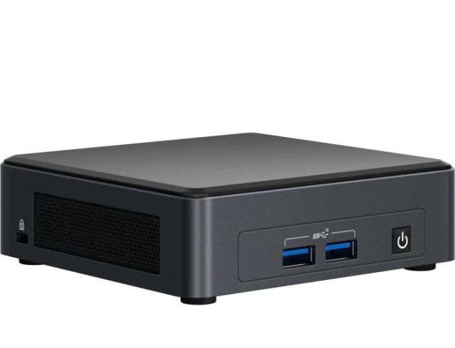PC система Intel NUC 11 Pro Kit NUC11TNKi3: Intel Core i3-1115G4, Intel UHD Graphics, Dual HDMI 2.0b w/HDMI CEC, Dual DP 1.4a via Type C, Front: 2xUSB 3.2 Rear: 2xUSB 4 (type C), 1xUSB 3.2, 1xUSB 2.0 Internal: 1xUSB 3.2 on m.2 22x42 (pins), 2xUSB 2.0