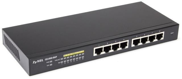 Суич ZYXEL GS1900-8HP-V2, 8 портов управляем, PoE, Gigabit
