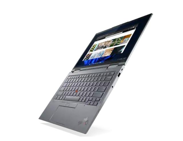 Лаптоп Lenovo ThinkPad X1 Yoga G7 (12-ядрен) Intel Core i7-1260P (up to 4.7GHz, 18MB), 16GB LPDDR5 5200MHz, 512GB SSD, 14" WQUXGA (3840x2400) OLED AR, Touch, Intel Iris Xe Graphics, IR&1080p Cam, Backlit KB, FPR, Storm Grey, Win 11 Pro