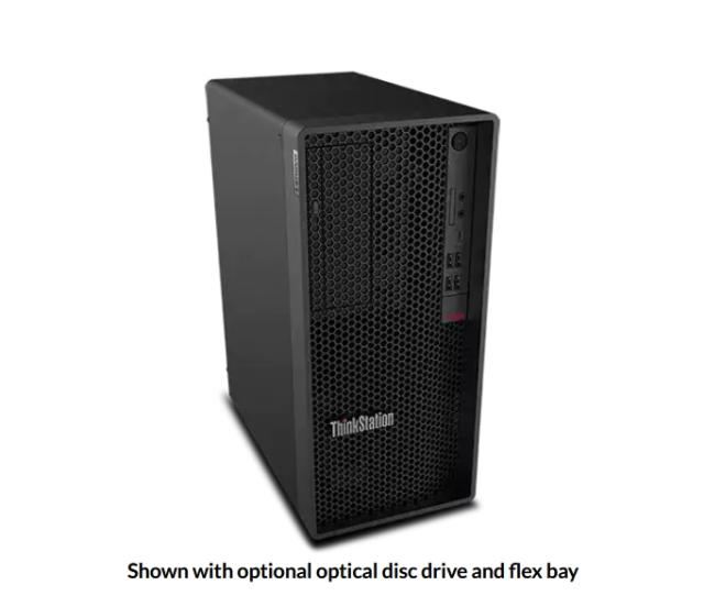 Настолен компютър Lenovo ThinkStation P358 TW AMD Ryzen 7 Pro 5845 (3.4GHz up to 4.6GHz, 32MB), 32GB (16+16) DDR4 3200MHz, 512GB SSD, NVIDIA RTX A2000/12GB, KB, Mouse, SD Card Reader, 500W, Win11 DG Win10 Pro, 3Y Onsite