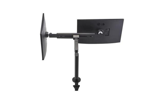 Монитор LG 27QP88D-B, 27" QHD Monitor Ergo Dual with Daisy Chain (2560x1440) IPS AG, sRGB 99%, HDR10, 75Hz, 5ms, 1000:1, Mega DFC, 350 cd/m2, AMD FreeSync, USB type-C, HDMI, Reader Mode, DisplayPort, Ergo Dual Stand with C-Clamp & Grommet, Tilt/Heigh