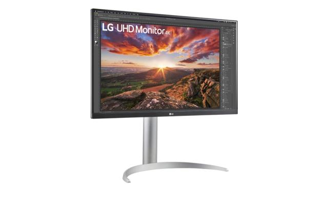 Монитор LG 27UP850N-W, 27" UHD 4K IPS, Anti-Glare, DCI-P3 95%, Cinema Screen, 5ms, 1200:1,  400 cd/m2, 3840x2160, HDR 400, MAXX Audio 5W x 2, USB type-C charging (up to 90W), HDMI, DisplayPort, AMD FreeSync, Headphone out, Tilt, Height (Range), Pivot
