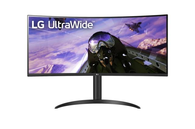 Монитор LG 34WP65C-B, 34" UltraWide AG, Curved VA, 5ms, 1ms MBR, CR 3000:1, 300 cd/m2, 21:9, QHD 3440x1440, HDR10, AMD FreeSync, RGB 99%, 160Hz, HDMI, DisplayPort, Speaker Maxx Audio 7Wx2, Tilt, Height Adjustable, Headphone Out, Black