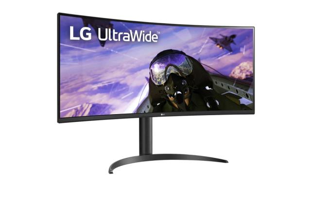 Монитор LG 34WP65C-B, 34" UltraWide AG, Curved VA, 5ms, 1ms MBR, CR 3000:1, 300 cd/m2, 21:9, QHD 3440x1440, HDR10, AMD FreeSync, RGB 99%, 160Hz, HDMI, DisplayPort, Speaker Maxx Audio 7Wx2, Tilt, Height Adjustable, Headphone Out, Black
