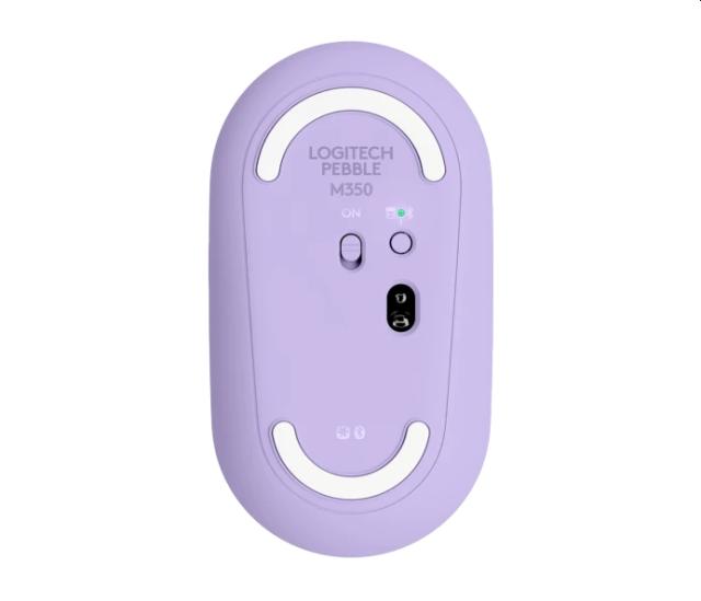 Мишка Logitech Pebble M350 Wireless Mouse Lavender, оптична (1000 dpi), безжична, USB, лилава