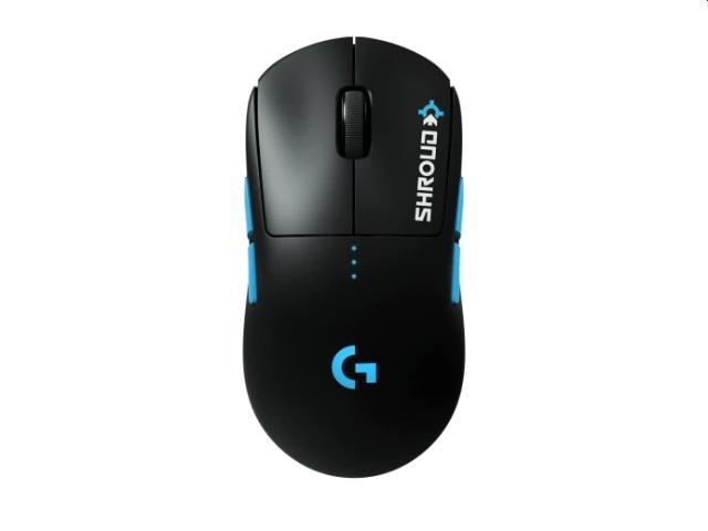 Мишка Logitech G Pro Wireless Mouse, Lightsync RGB Logo, Lightspeed Wireless 1ms, HERO 25K DPI Sensor, 400 IPS, Programmable Buttons, On-board Memory, Lightweight 80g, Black, SHROUD - EER