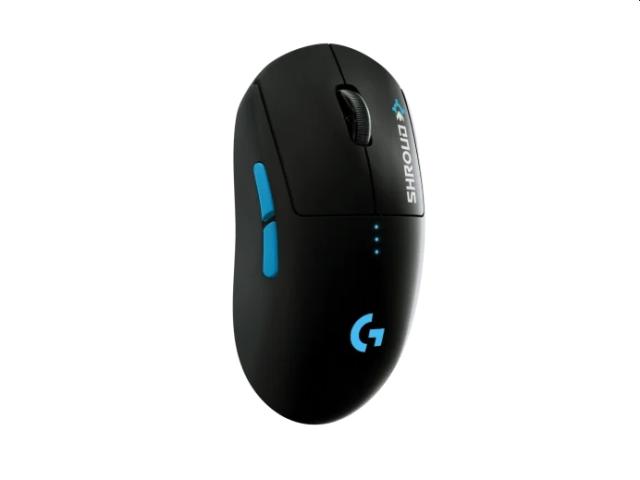 Мишка Logitech G Pro Wireless Mouse, Lightsync RGB Logo, Lightspeed Wireless 1ms, HERO 25K DPI Sensor, 400 IPS, Programmable Buttons, On-board Memory, Lightweight 80g, Black, SHROUD - EER