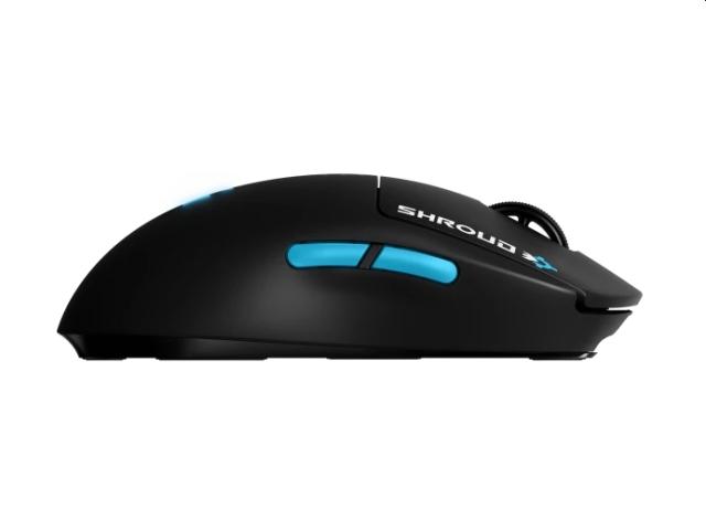Мишка Logitech G Pro Wireless Mouse, Lightsync RGB Logo, Lightspeed Wireless 1ms, HERO 25K DPI Sensor, 400 IPS, Programmable Buttons, On-board Memory, Lightweight 80g, Black, SHROUD - EER