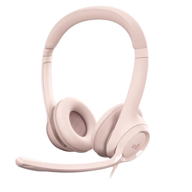 Слушалки Logitech H390 USB Computer Headset - ROSE - USB - N/A - EMEA-914