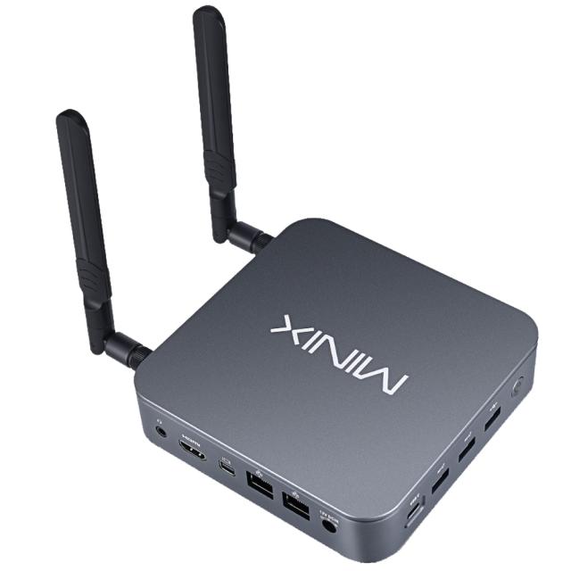 Настолен компютър MiniX NEO J51-C8, (4-ядрен) Intel Celeron N5105 (2.00 GHz, 4 MB cache), 8 GB DDR4 SoDIMM, 512 GB SSD M.2 NVMe, HDMI, mini DP, USB Type-C