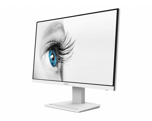 Монитор MSI PRO MP243W, 23.8", 1920x1080 (FHD), 75Hz, 7ms, IPS, 250 nits, Flat, HDMI and DisplayPort, Anti-Flicker and Less Blue Light, Display Kit, Standard VESA, 24M, WHITE