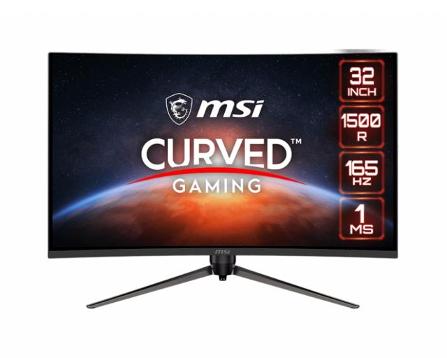 Монитор MSI Optix AG321CR, 31.5",  165HZ, 1ms, Curve 1500R, VA, 1920x1080 (FHD), 16:9, FreeSync Premium, Anti-Flicker and Less Blue Light, Frameless design