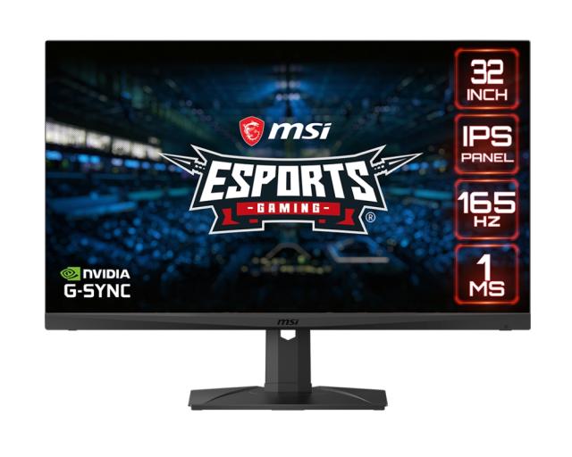 Монитор MSI Optix MAG321QR, 31.5" , Flat, IPS, 2560x1440 (WQHD), 16:9, G-SYNC Compatible, 165HZ, 1ms, Mystic Light, Night Vision, Gaming OSD App, Adjustable Stand