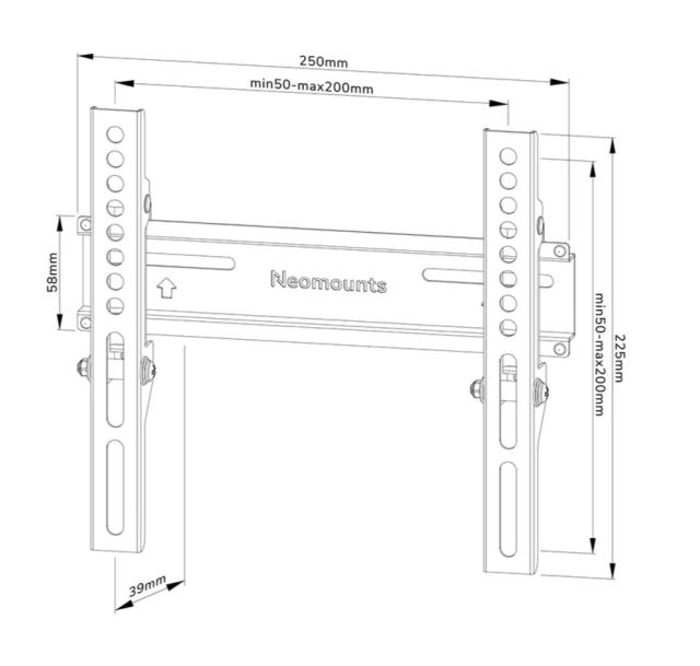 Стойка Neomounts by NewStar Screen Wall Mount (fixed, lockable, VESA 200x200)