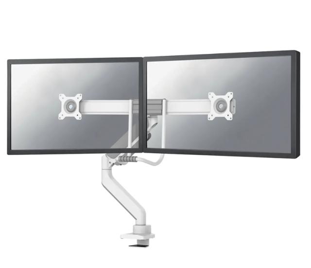 Стойка Neomounts by NewStar Screen Desk Mount 2 screens (topfix clamp & grommet), White