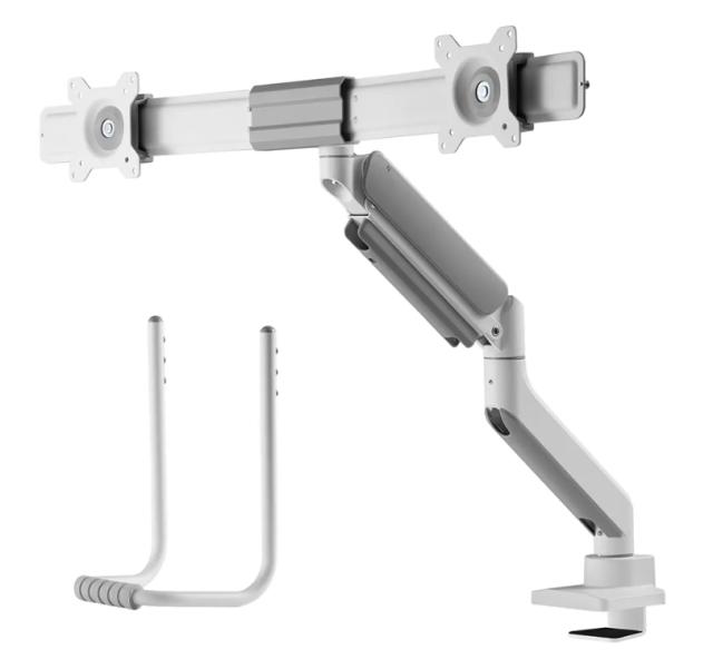 Стойка Neomounts by NewStar Screen Desk Mount 2 screens (topfix clamp & grommet), White