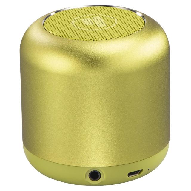 Смарт безжична тонколона HAMA Drum 2.0, Bluetooth, 3.5mm жак, 3.5W, Жълто-зелен