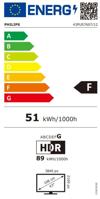 Телевизор Philips 43PUS7607/12, 43" UHD DLED, 3840 x 2160, DVB-T/T2/T2-HD/C/S/S2, Pixel Precise Ultra HD, HDR+, HLG, Sapphi, Dolby Vision, Atmos HDMI, VRR, USB, Cl+, 802.11n, Lan, 20W RMS, Black