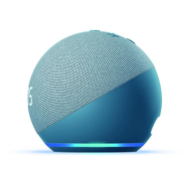 Смарт тонколона Amazon Echo Dot 4 Clock, 3W, микрофон, Wi-Fi, Bluetooth, AUX, гласов асистент, часовник, син