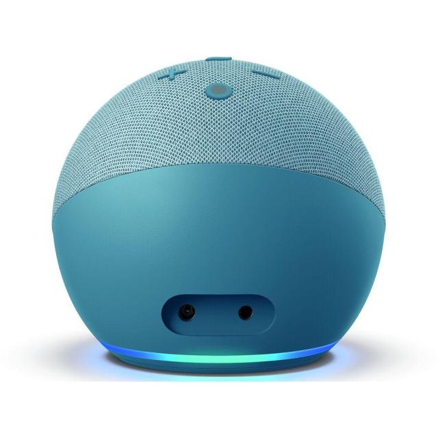 Смарт тонколона Amazon Echo Dot 4 Clock, 3W, микрофон, Wi-Fi, Bluetooth, AUX, гласов асистент, часовник, син
