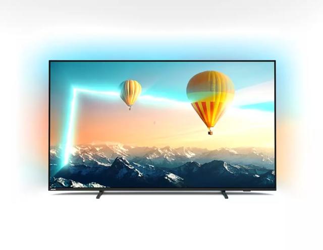 Телевизор Philips 50PUS8007/12, 50" UHD 4K LED 3840x2160, DVB-T/T2/T2-HD/C/S/S2, Ambilight 3, HDR10+, HLG, Android 11, Dolby Vision, Dolby Atmos, Quad Core Pixel Plus Ultra HD, 60Hz, BT 5.0, HDMI 2.1 VRR, ARC, USB, Cl+, 802.11n, Lan, 20W RMS, Black
