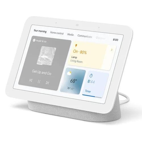 Смарт колонка Google Nest Hub 2nd gen, сензорен екран, гласов асистент, бяла