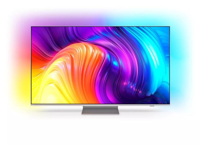 Телевизор Philips 65PUS8807/12, 65" THE ONE, UHD 4K DLED 3840x2160, DVB-T2/C/S2, Ambilight 3, HDR10+, HLG, Android 11, Dolby Vision/ Atmos, Quad Core P5 Perfec with Al, 120Hz, 16GB, 90% DCI Color Gamut, VRR FreeSync, BT5.0, HDMI, 2xUSB, Cl+, 802.11ac